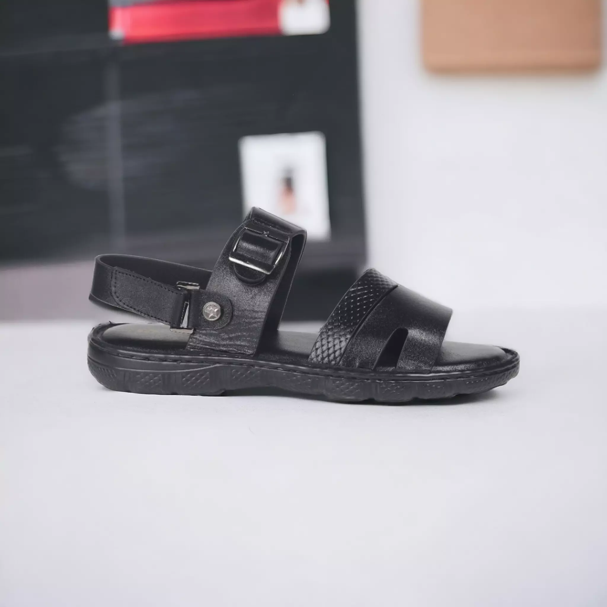 Doctor Comfort Leather Belt sandal For Men | LS04 - Image 2