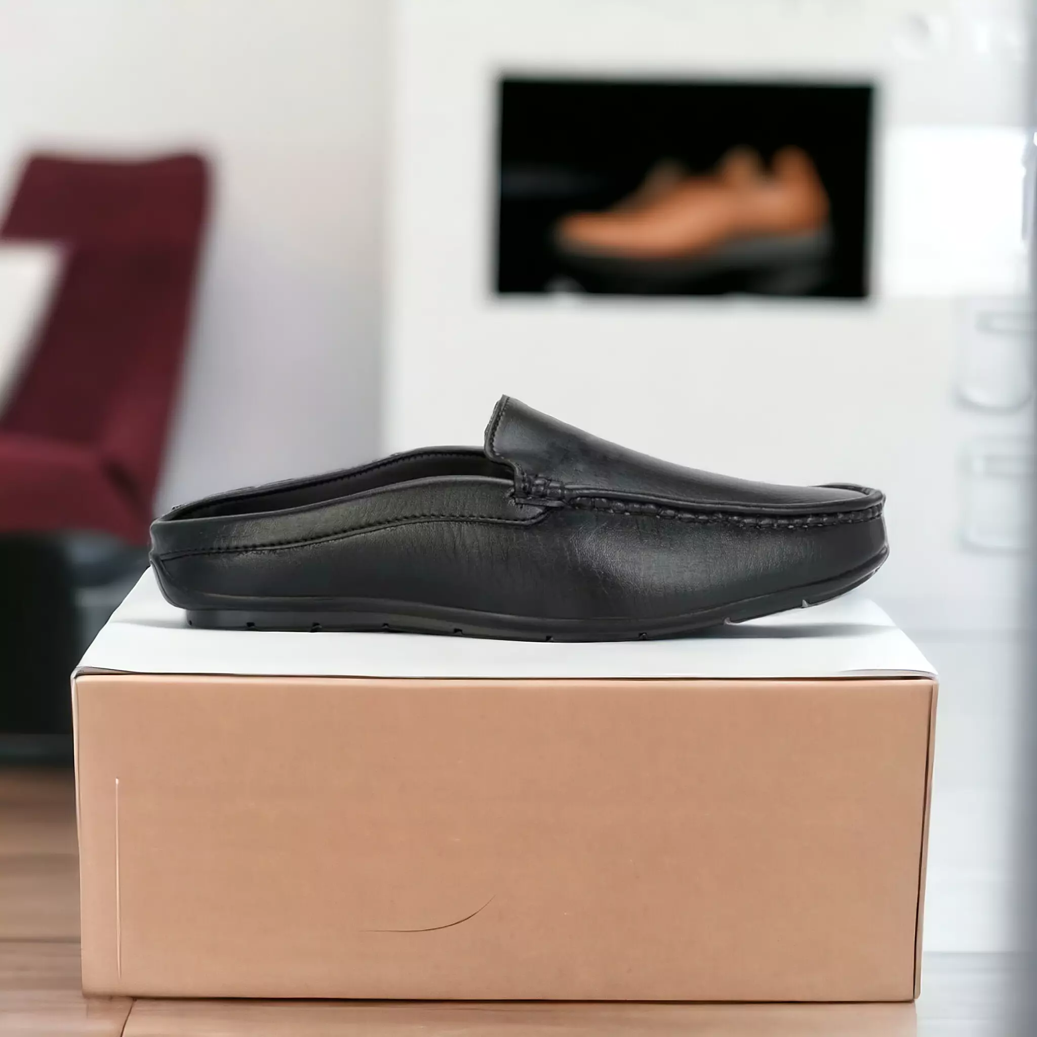 Genuine Leather Mens Half Loafer | LS05 - Image 2